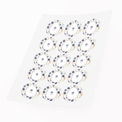 naklejka wielkanocna zajĄczek z pisankĄ z logo firmy 5cm