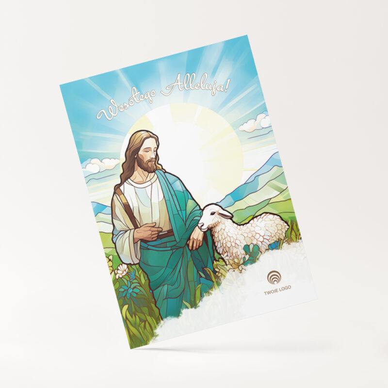 bliskoŚĆ zbawiciela religijne pocztówki wielkanocne z logiem