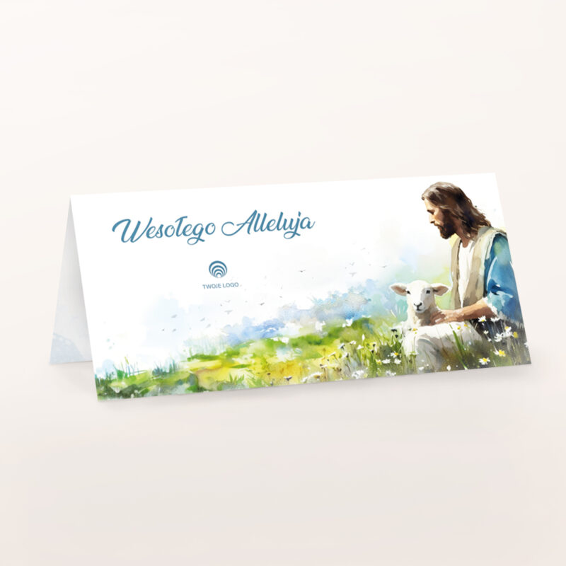paschalne bŁogosŁawieŃstwo religijne kartki wielkanocne z własnym logo