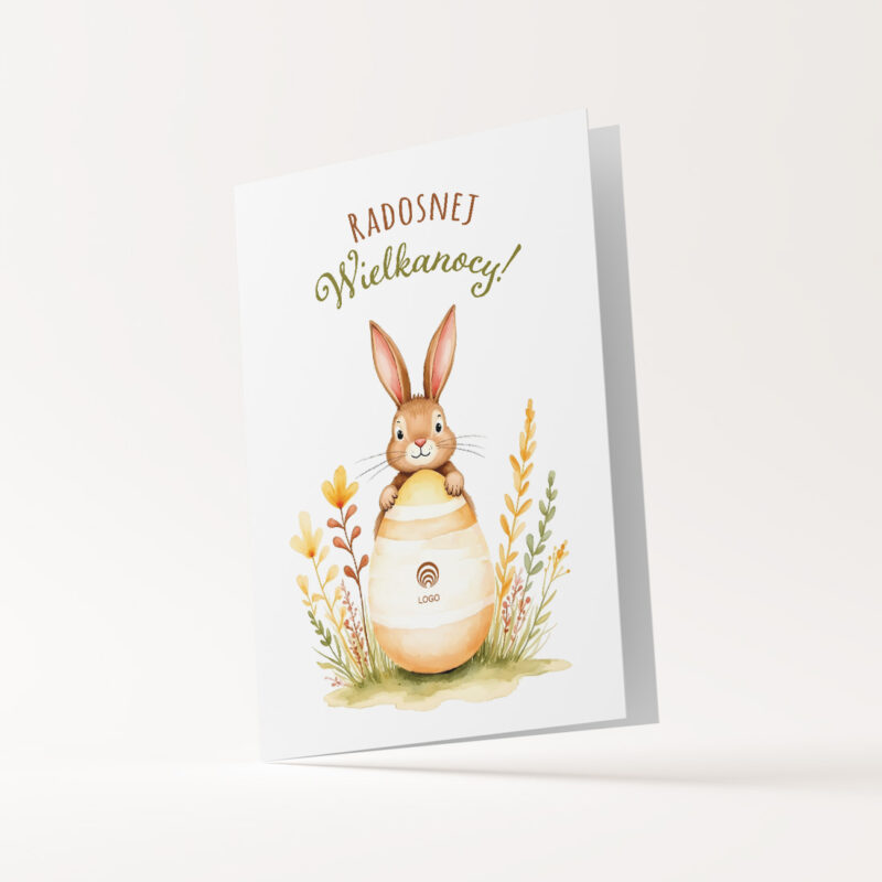 zajĄczkowo kartka Świąteczna wielkanocna z nadrukiem