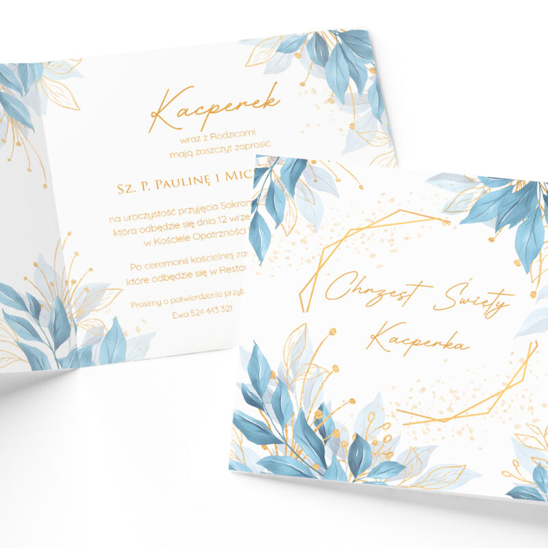 chrzest swiety zaproszenie k4 personalizowane