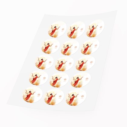 religijne naklejki chwaŁa zmartwychwstaŁego wielkanocne z logo