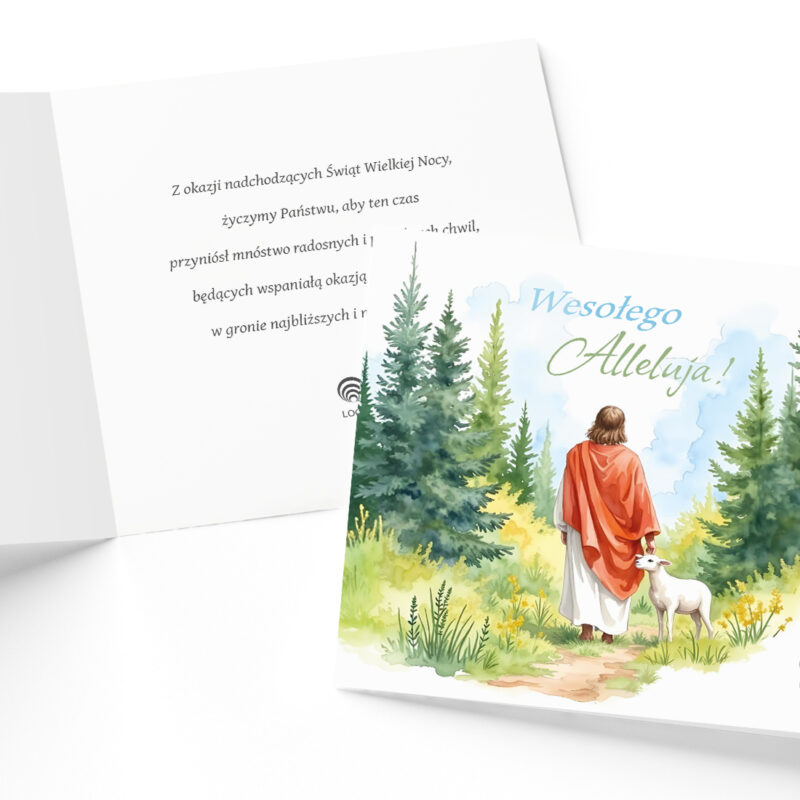 baranek paschalny religijne kartki wielkanocne dla firm