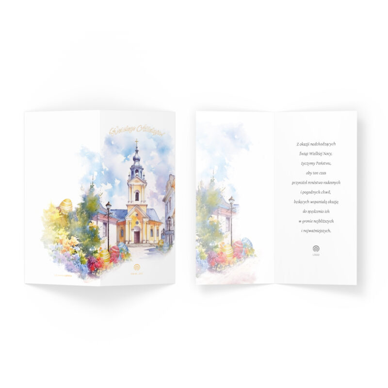 paschalne bŁogosŁawieŃstwo religijne kartki wielkanocne z własnym logo