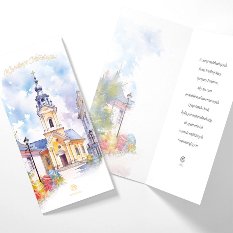 paschalne bŁogosŁawieŃstwo religijne kartki wielkanocne z własnym logo