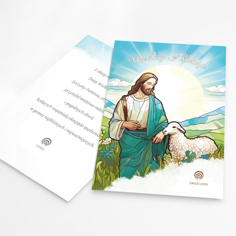 wielkanocne pocztówki z logiem religijne bliskoŚĆ zbawiciela a6 dwustronne z życzeniami