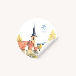 zajĄczkowo nalepki wielkanocne firmowe z logo okrągłe 5cm