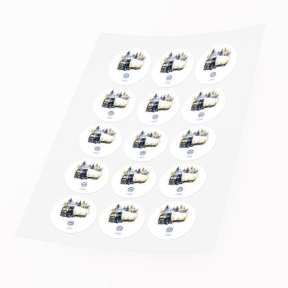 firmowe bożonarodzeniowe naklejki lkw 12 szt. 5 cm