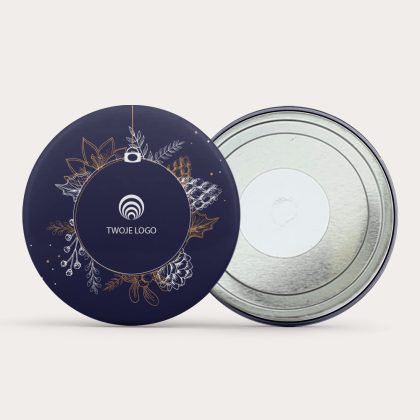 biznesowy magnes z logo bombka okrągły 56mm