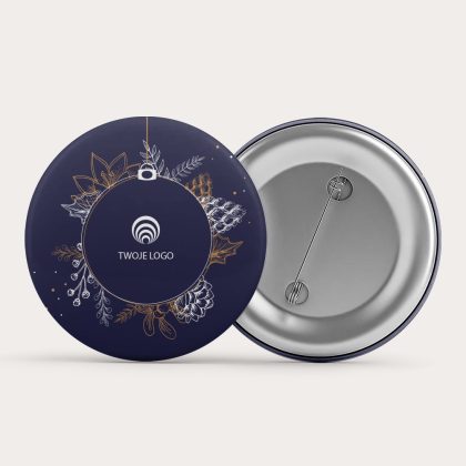 biznesowy magnes z logo bombka okrągły 56mm