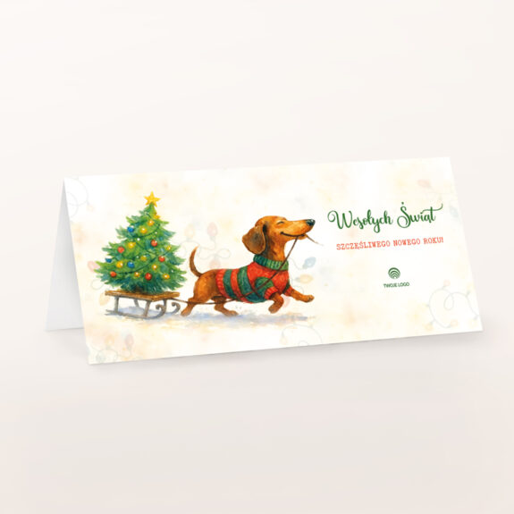 pieskie ŚwiĘta kartki na boże narodzenie z logo