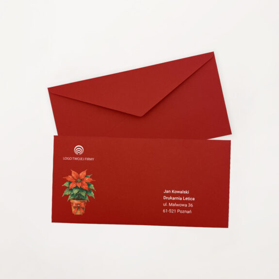 jak adresowac koperty bozonarodzeniowe czerwona poinsecja logo adresy
