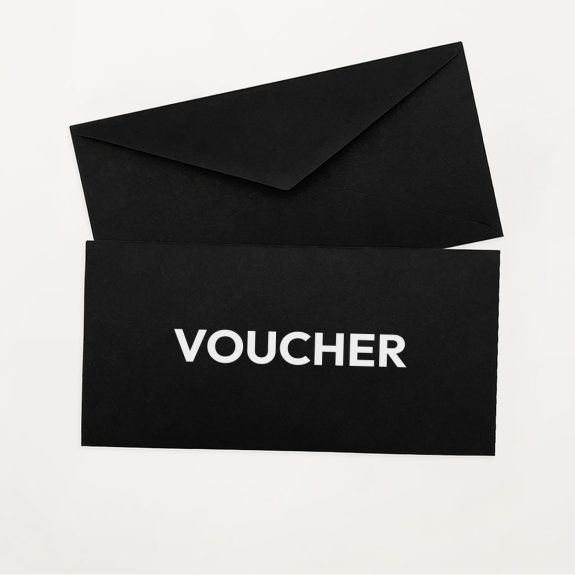 czarne matowe opakowanie na voucher bold drukarnia letica