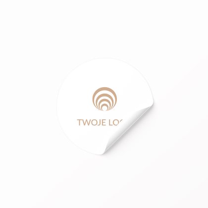 naklejki z logo firmy reklamowe okrągłe 20 szt. 4 cm