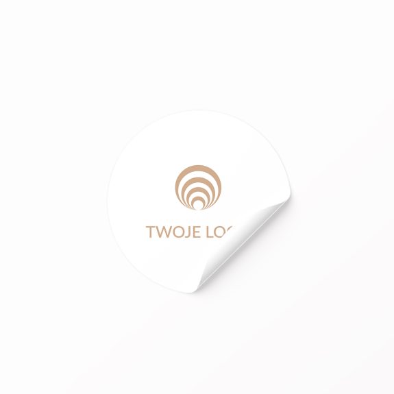 naklejki z logo firmy reklamowe okrągłe 20 szt. 4 cm