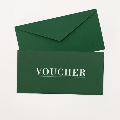zielona koperta na voucher dl signature drukarnia letica