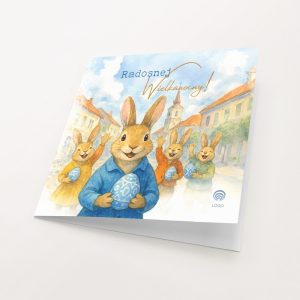 kartka wielkanocna z logo wielkanocne spotkanie