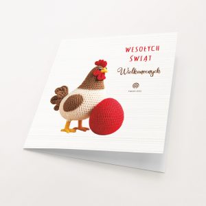kartki swiateczne na wielkanoc z logo kokoszka letica