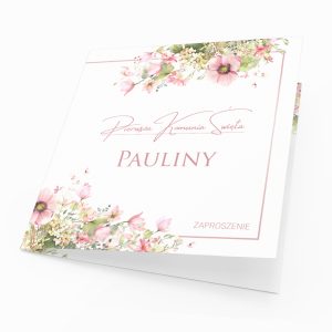 zaproszenie komunijne personalizowane pure