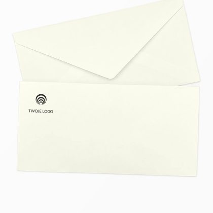 kolorowa koperta premium ecru dl (prostokątna) z logo