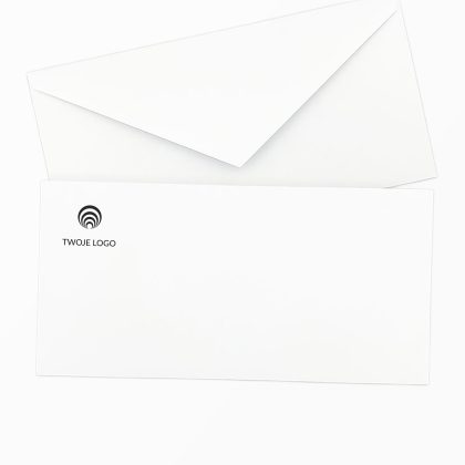 koperta firmowa premium biała dl (prostokątna) z logo
