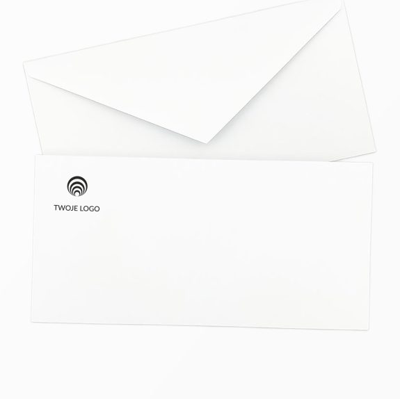 koperta firmowa premium biała dl (prostokątna) z logo
