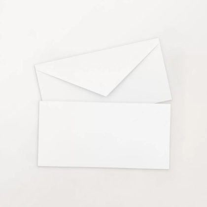 koperta prostokatna dl biala letica