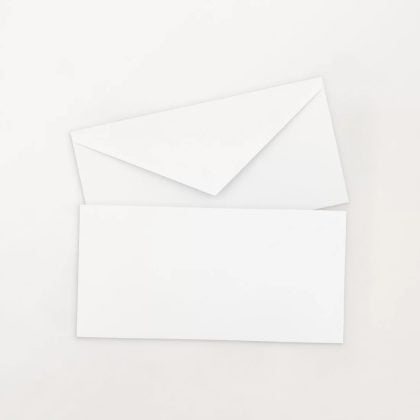 koperta prostokatna dl biala letica