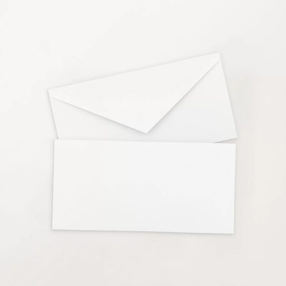 koperta prostokatna dl biala letica
