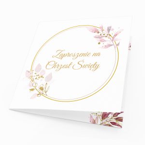 zaproszenia na chrzest Święty wykropkowane