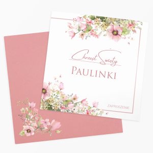 zaproszenie na chrzest Święty personalizowane pure