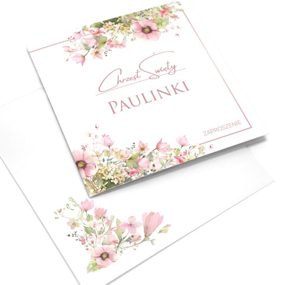 zaproszenie na chrzest Święty personalizowane pure