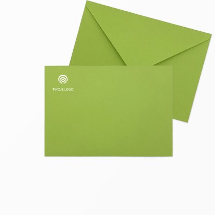 zielone koperty firmowe c6 z własnym logo